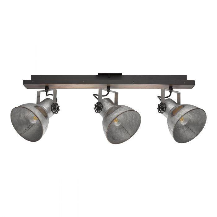 Wood with Steel Industrial Style Track Light - LV LIGHTING