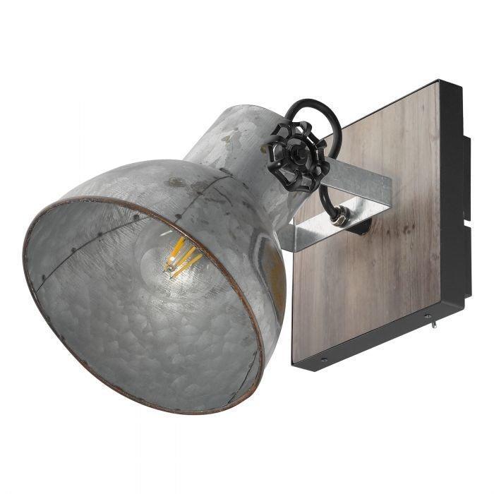 Wood with Steel Industrial Style Wall Sconce - LV LIGHTING