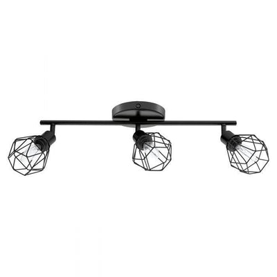 Black with Open Symmetrical Open Air Frame Track Light - LV LIGHTING