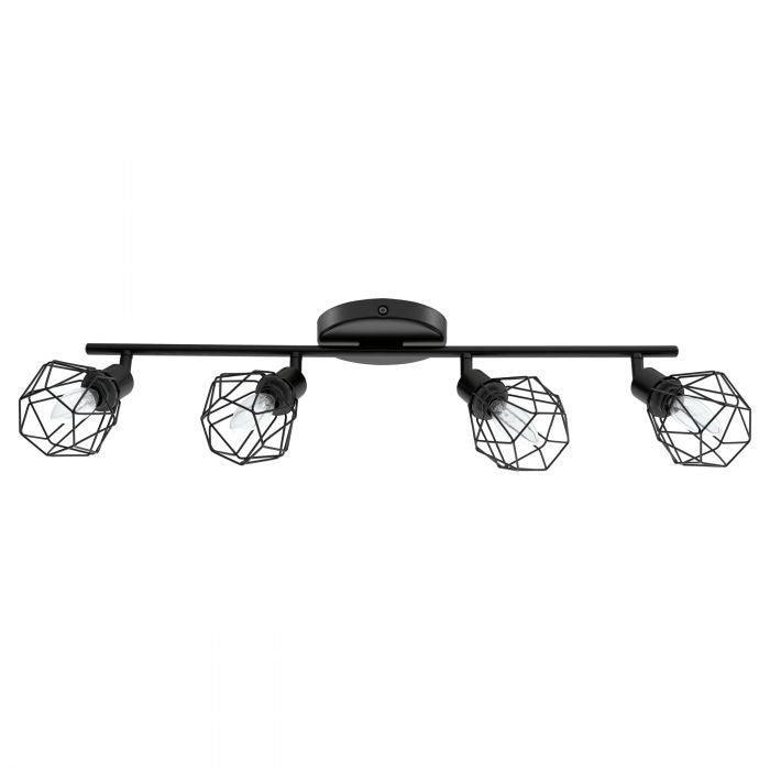 Black with Open Symmetrical Open Air Frame Track Light - LV LIGHTING