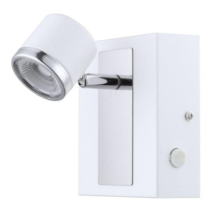 LED White with Chrome Spot Wall Sconce - LV LIGHTING