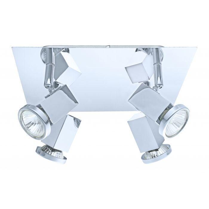 Chrome Square GU10 Base Spot Flush Mount - LV LIGHTING