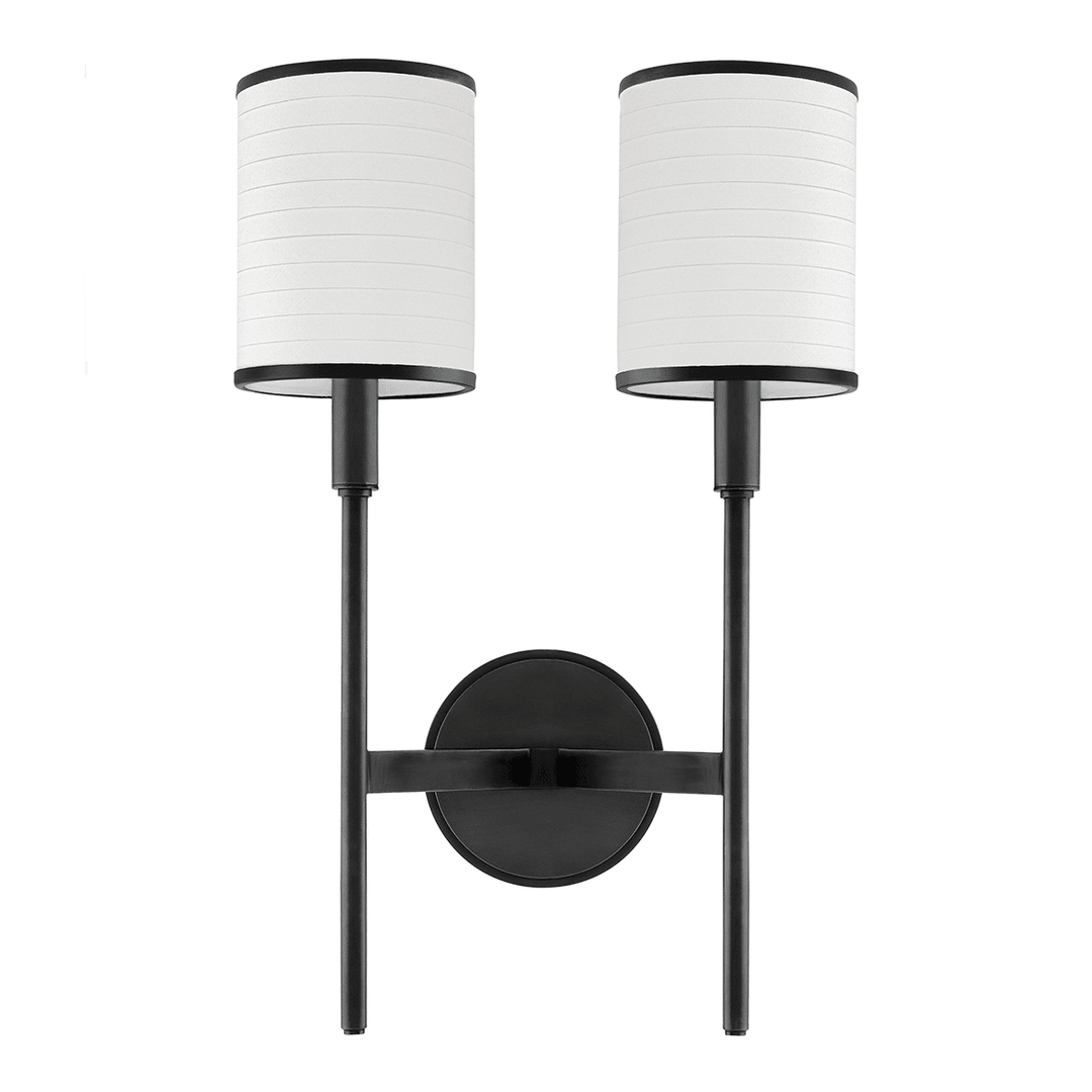 Steel with Fabric Shade Wall Sconce - LV LIGHTING