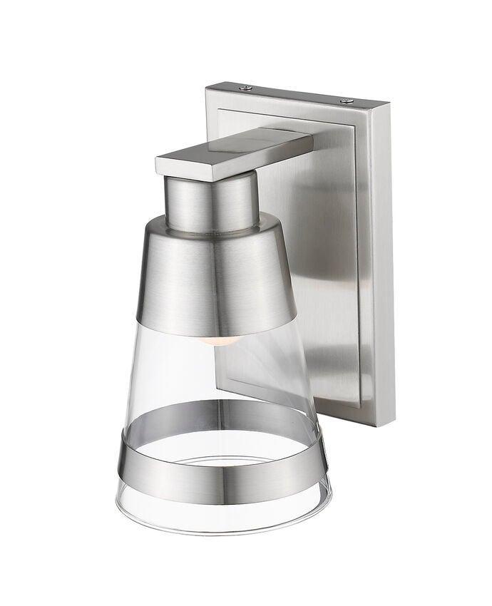 LED Steel with Conical Glass Shade Wall Sconce - LV LIGHTING