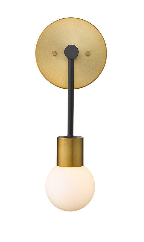 Steel with Clear Glass Globe Wall Sconce - LV LIGHTING