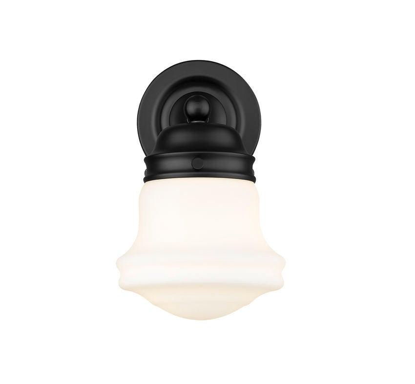 Steel with Schoolhouse Glass Shade Wall Sconce - LV LIGHTING