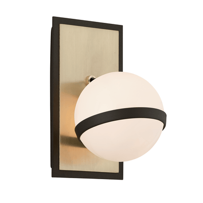 Steel with Frosted Glass Shade Wall Sconce - LV LIGHTING