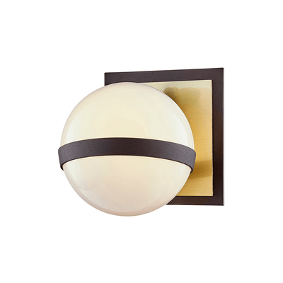 Steel with Frosted Glass Shade Wall Sconce - LV LIGHTING