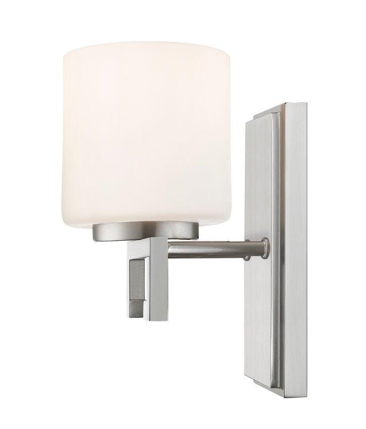 Steel with Oval Matte Opal Glass Shade Vanity Light - LV LIGHTING