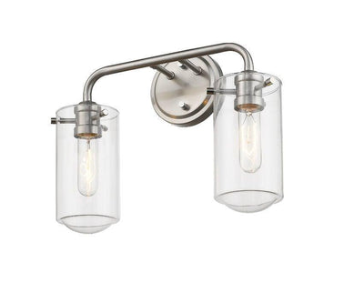 Steel with Clear Glass Shade Vanity Light - LV LIGHTING