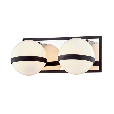 Steel with Frosted Glass Globe Vanity Light - LV LIGHTING