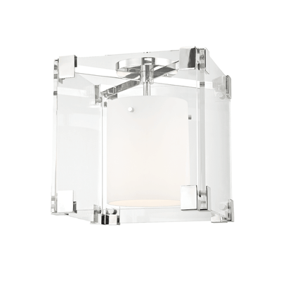 Steel with Acrylic and Glass Shade Square Flush Mount - LV LIGHTING