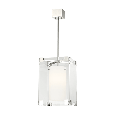 Steel with Clear Acrylic and Glass Shade Pendant - LV LIGHTING