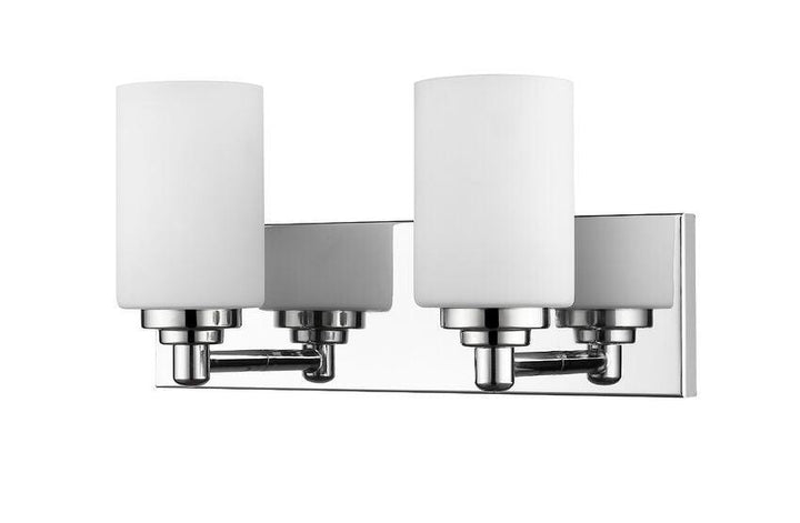 Steel with Frosted Glass Shade Vanity Light - LV LIGHTING