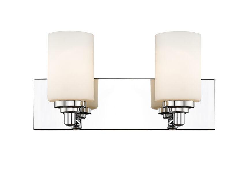 Steel with Frosted Glass Shade Vanity Light - LV LIGHTING