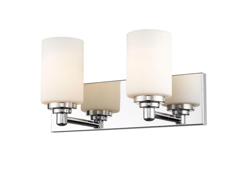 Steel with Frosted Glass Shade Vanity Light - LV LIGHTING