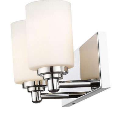Steel with Frosted Glass Shade Vanity Light - LV LIGHTING