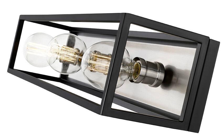 Matte Black Caged Multiple Light Vanity Light - LV LIGHTING