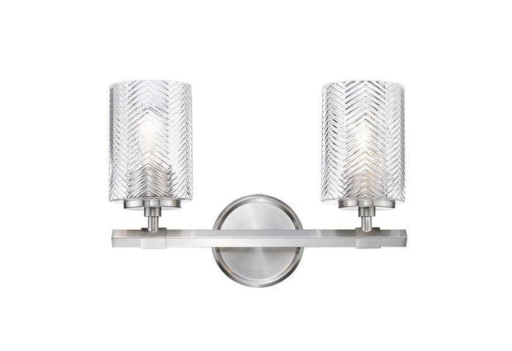 Steel with Clear Glass Shade Vanity Light - LV LIGHTING