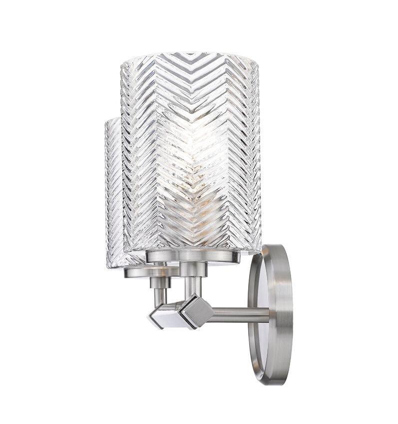 Steel with Clear Glass Shade Vanity Light - LV LIGHTING