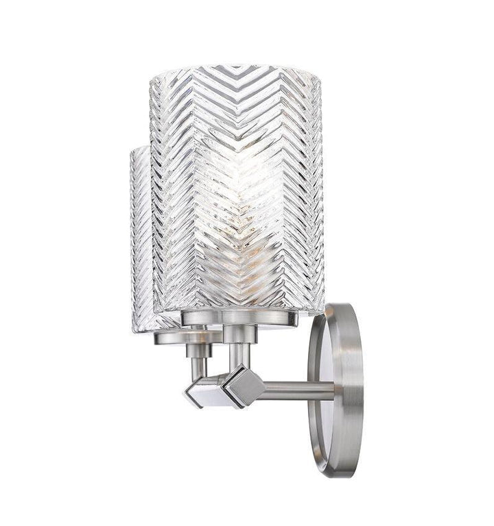 Steel with Clear Glass Shade Vanity Light - LV LIGHTING
