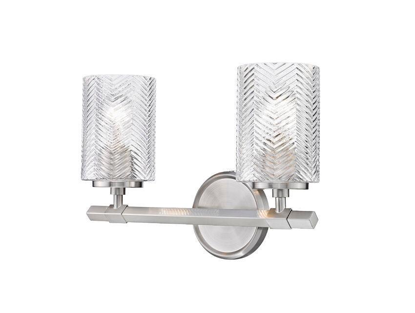Steel with Clear Glass Shade Vanity Light - LV LIGHTING