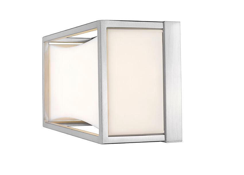 Steel with Frosted White Glass Shade Boxed Vanity Light - LV LIGHTING