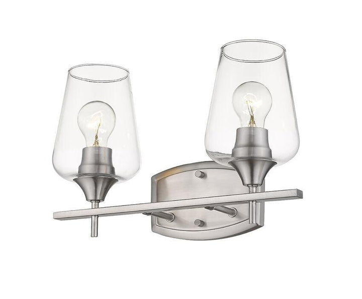 Steel with Clear Glass Shade Mid Century Style Vanity Light - LV LIGHTING