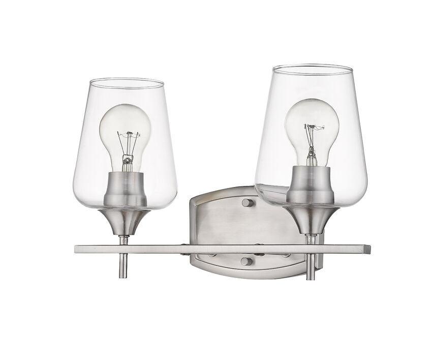 Steel with Clear Glass Shade Mid Century Style Vanity Light - LV LIGHTING
