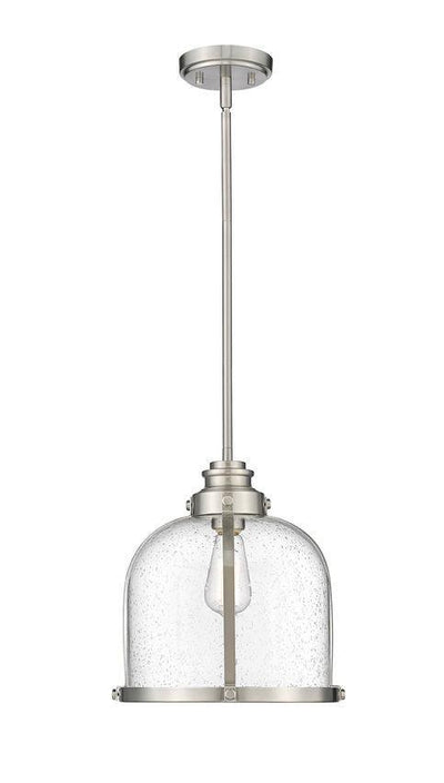 Steel with Seedy Glass Shade Pendant - LV LIGHTING