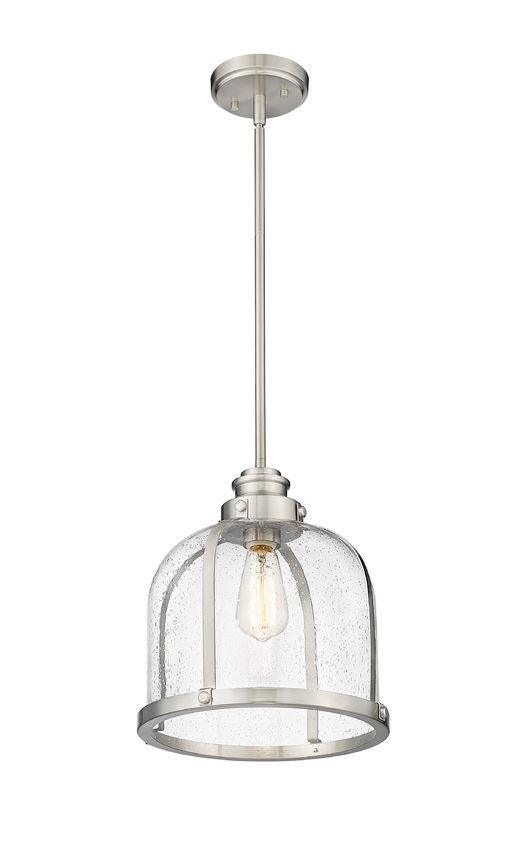 Steel with Seedy Glass Shade Pendant - LV LIGHTING