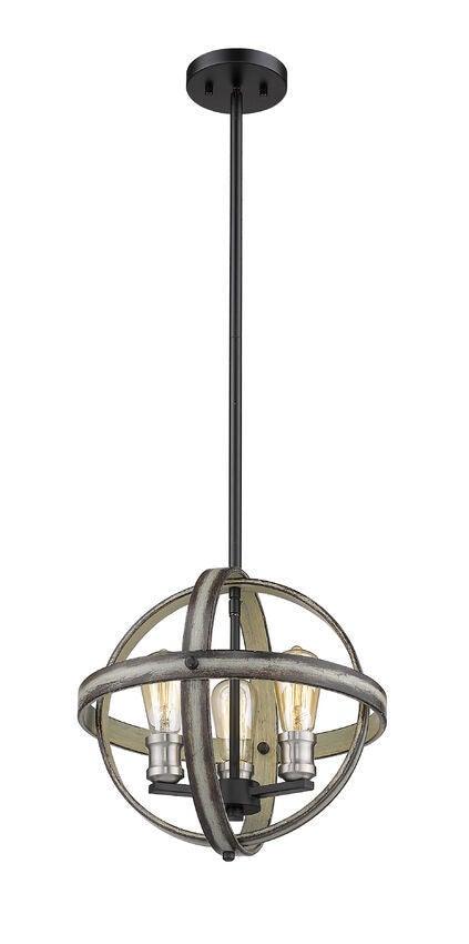 Steel Industrial Style Multiple Light Round Pendant - LV LIGHTING