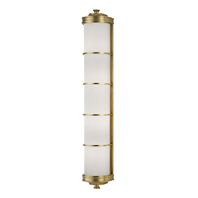 Steel with Frosted Glass Shade Wall Sconce - LV LIGHTING