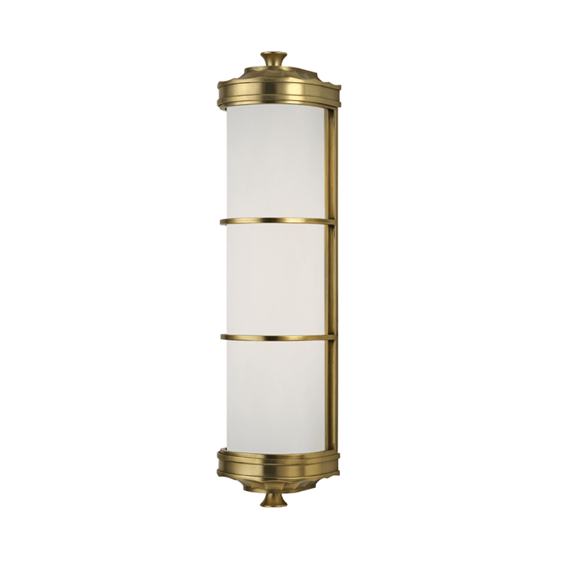 Steel with Frosted Glass Shade Wall Sconce - LV LIGHTING