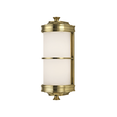 Steel with Frosted Glass Shade Wall Sconce - LV LIGHTING