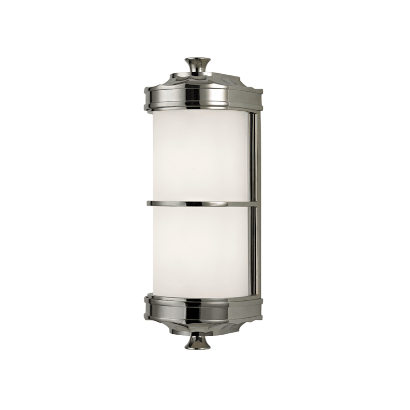 Steel with Frosted Glass Shade Wall Sconce - LV LIGHTING