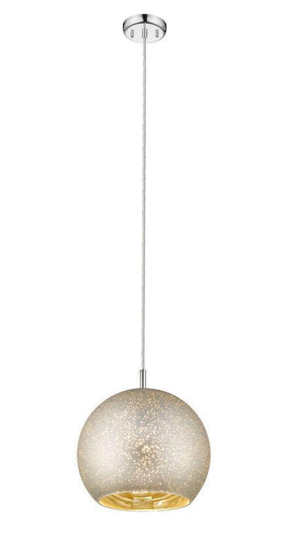 Chrome Frame with Mouth Blown Glass Shade Pendant - LV LIGHTING