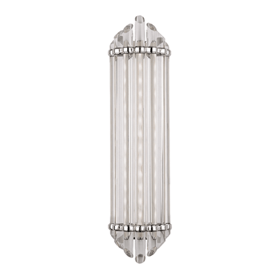 Steel with Clear Glass Rod Wall Sconce - LV LIGHTING