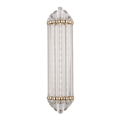 Steel with Clear Glass Rod Wall Sconce - LV LIGHTING