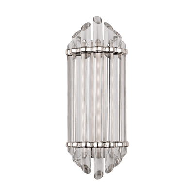 Steel with Clear Glass Rod Wall Sconce - LV LIGHTING