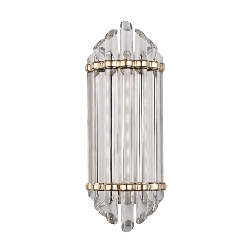 Steel with Clear Glass Rod Wall Sconce - LV LIGHTING