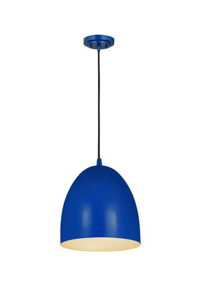 Iron with Colored Shade Pendant - LV LIGHTING