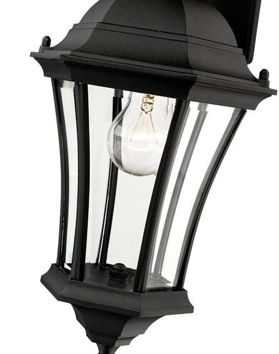 Aluminum Black with Clear Glass Traditional Outdoor Wall Light - LV LIGHTING