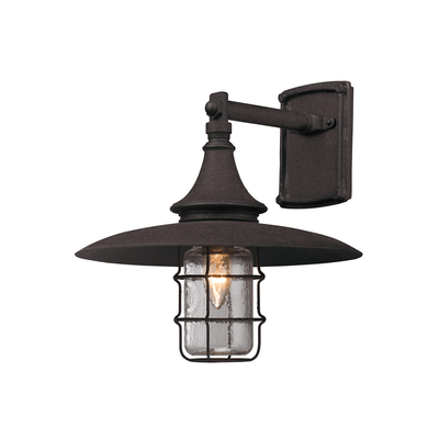 Centennial Rust with Clear Jar Shade Outdoor Wall Sconce - LV LIGHTING