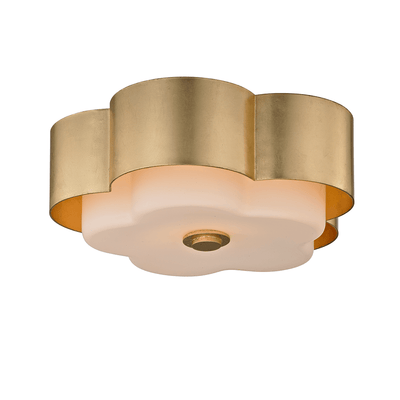 Steel with Frosted Glass Shade Clover Flush Mount - LV LIGHTING