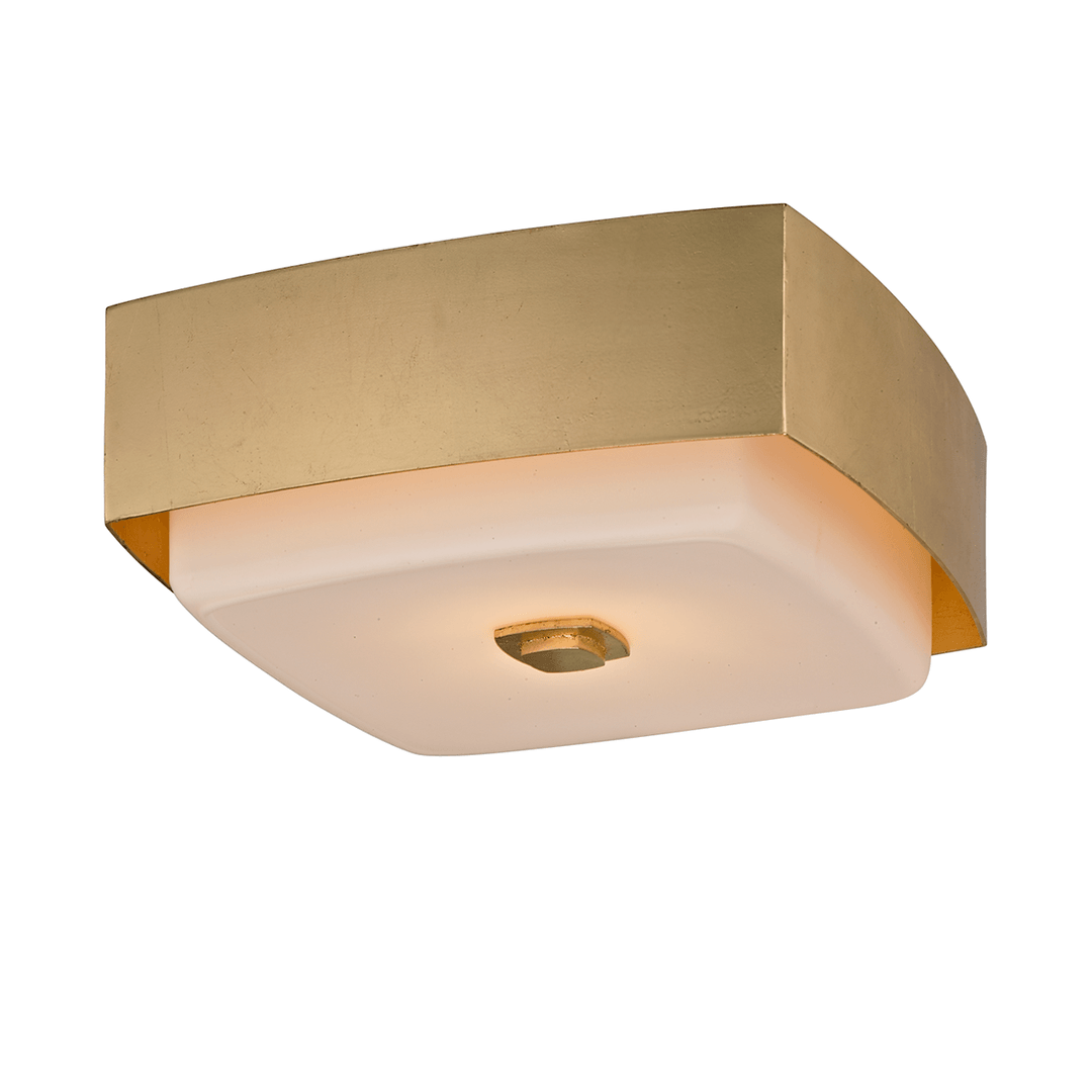 Steel with Frosted Glass Shade Square Flush Mount - LV LIGHTING