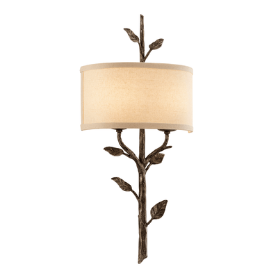 Steel Tree Branch with Fabric Shade Wall Sconce - LV LIGHTING