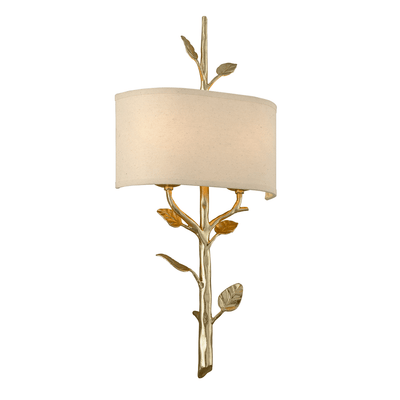 Steel Tree Branch with Fabric Shade Wall Sconce - LV LIGHTING