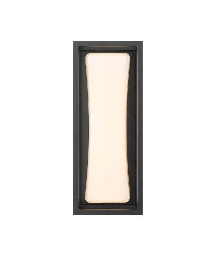 LED Black with White Shade Caged Outdoor Wall Light - LV LIGHTING