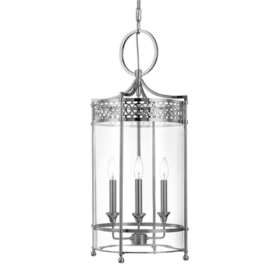 Steel with Clear Glass Shade Pendant - LV LIGHTING